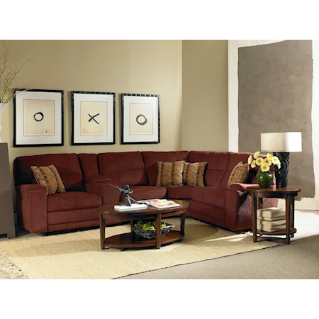Reclining Sectional Sofa with Storage Console
